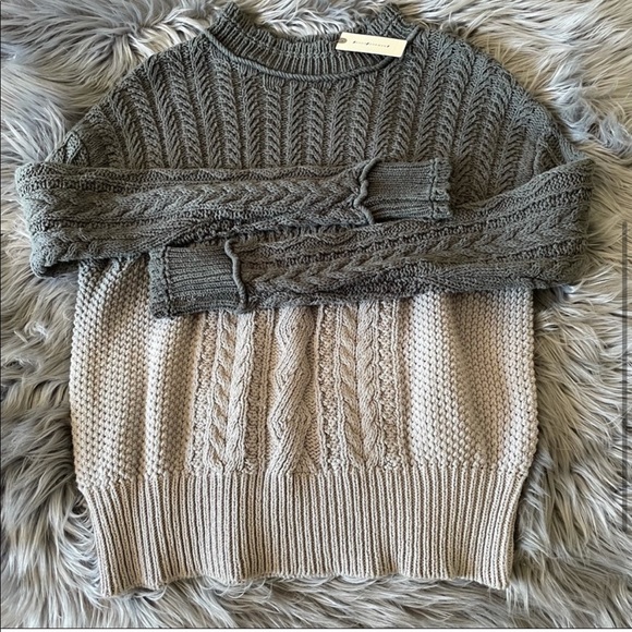 NWOT ANTHROPOLOGIE marci dip-dyed cable knit sweater - Picture 6 of 7